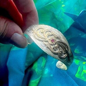 Vintage 925 Sterling Silver Bracelet made in Mexico stamped bc silversmith